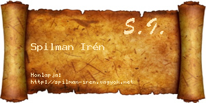 Spilman Irén névjegykártya